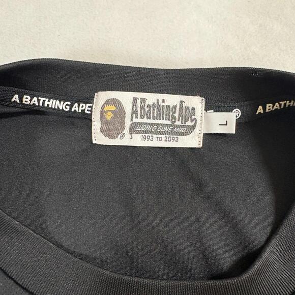 A Bathing Ape BAPE Motorsports Long Sleeve Shirt Mens L Black Graphic Streetwear - Picture 7 of 11